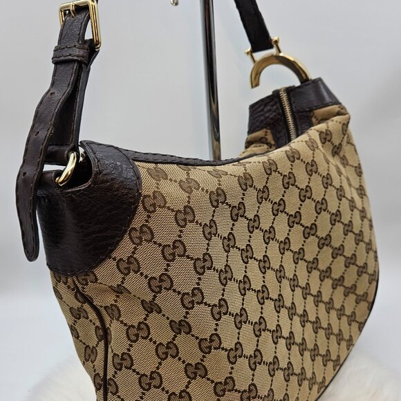 Gucci Monogram Canvas Hobo Bag - Picture 5 of 17